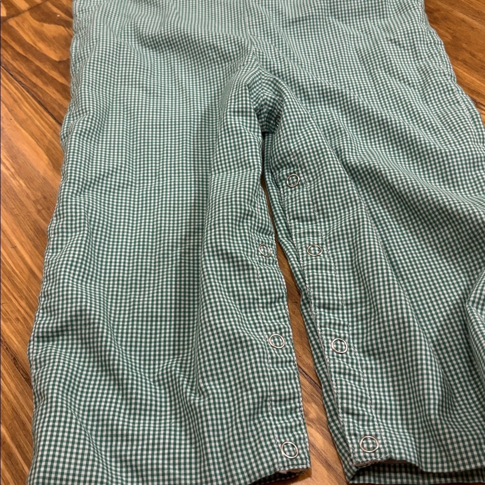 Mom & Me Pinocchio Green Gingham Print Smocked Longall Size 18 Months - Picture 5 of 5